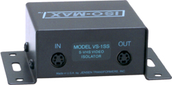 S-VHS Video Isolator Transformer for Separate Video or Y/C Video Signals