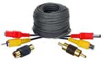 100 ft long cable. Power & Video wires on one simple cable.